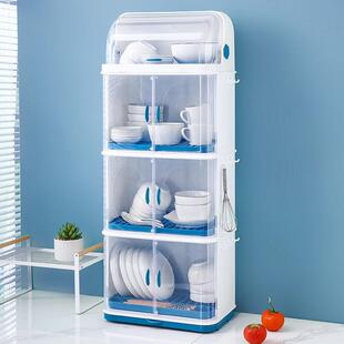 碗柜碗筷厨房收纳餐柜带盖盒放料碗具沥水置物多功能厂家直供碗理