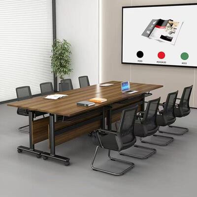 折培训桌会议787646桌椅组合可移拼接多功能公办辅导班长条叠动双
