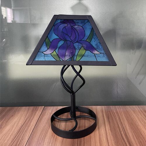 LED灯太阳能台灯铁艺摆件庭院花样装饰桌灯节日氛围布置工艺品