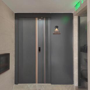 精雕铸铝门别墅大门防爆双开进户门轻奢一门一景防盗子母入户门