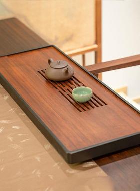 丰和茶盘家用轻奢现代小型沥储水式茶台功夫竹茶具简约干泡台托盘