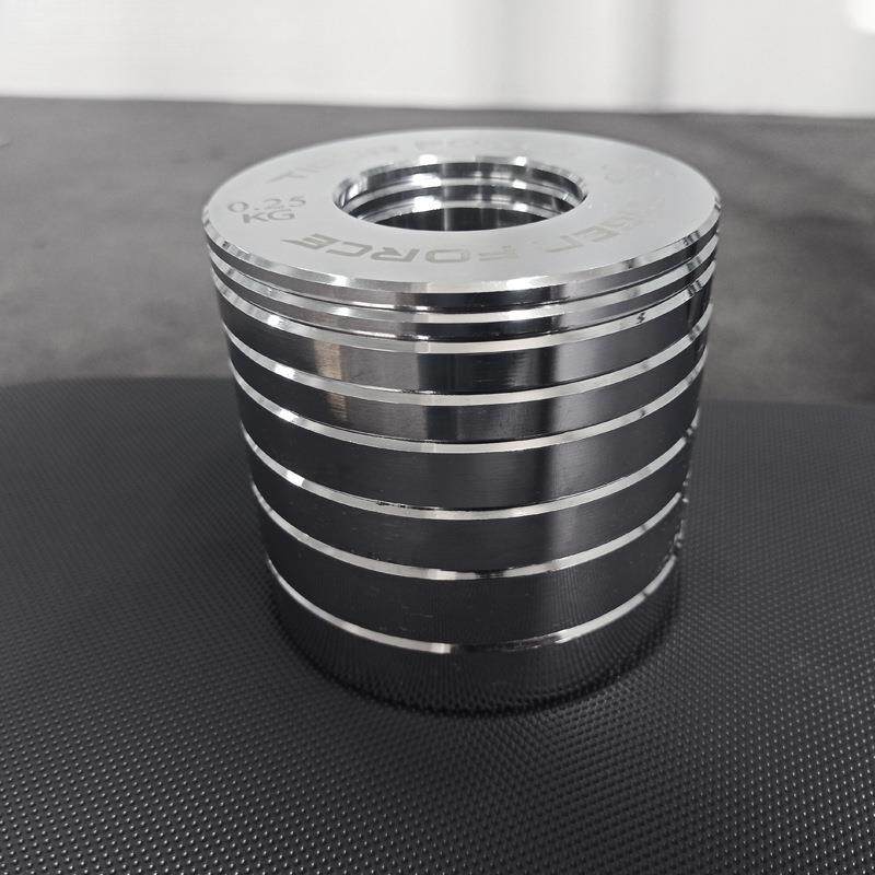 杠铃片电镀配重0.25-1公斤小规格大孔奥片重量递增辅助