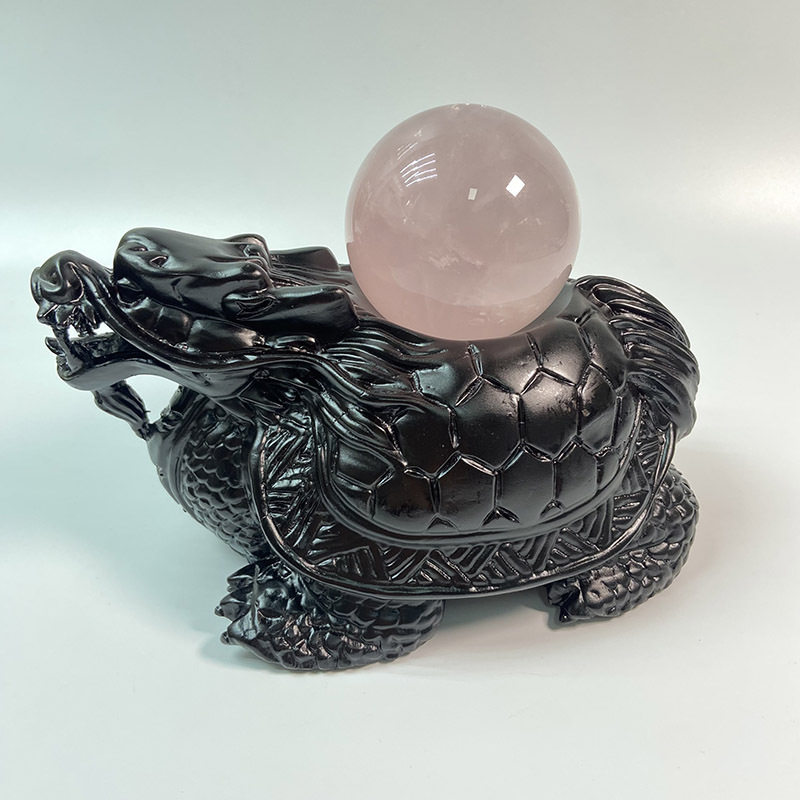 水晶球底座树脂龙龟球座球形摆件收纳置物架时尚创意办公室摆件