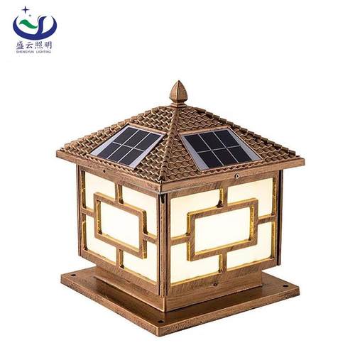 太阳能户外柱头灯防水庭院围墙灯小区花园别墅新农村大门柱子灯