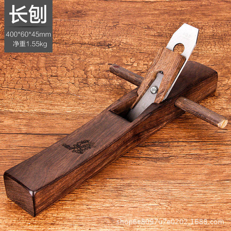木鼎方黑檀木工刨手工刨400mm手工手推修边平刨子刨刀木工工具件