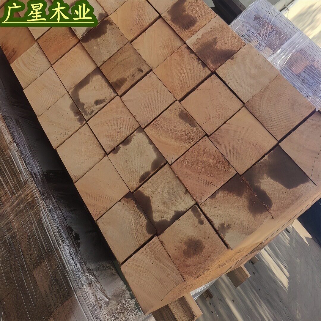 广星木业批发船厂用实木垫木大木方木枕油田石油钻井平台100*100