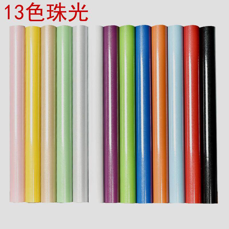 家具翻新贴纸墙纸防水桌面橱柜珠光闪点烤漆贴纸墙纸自粘货架贴纸
