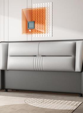 ft床头板软包2024新款简约现代单独落地榻榻米科技布实木床靠背单