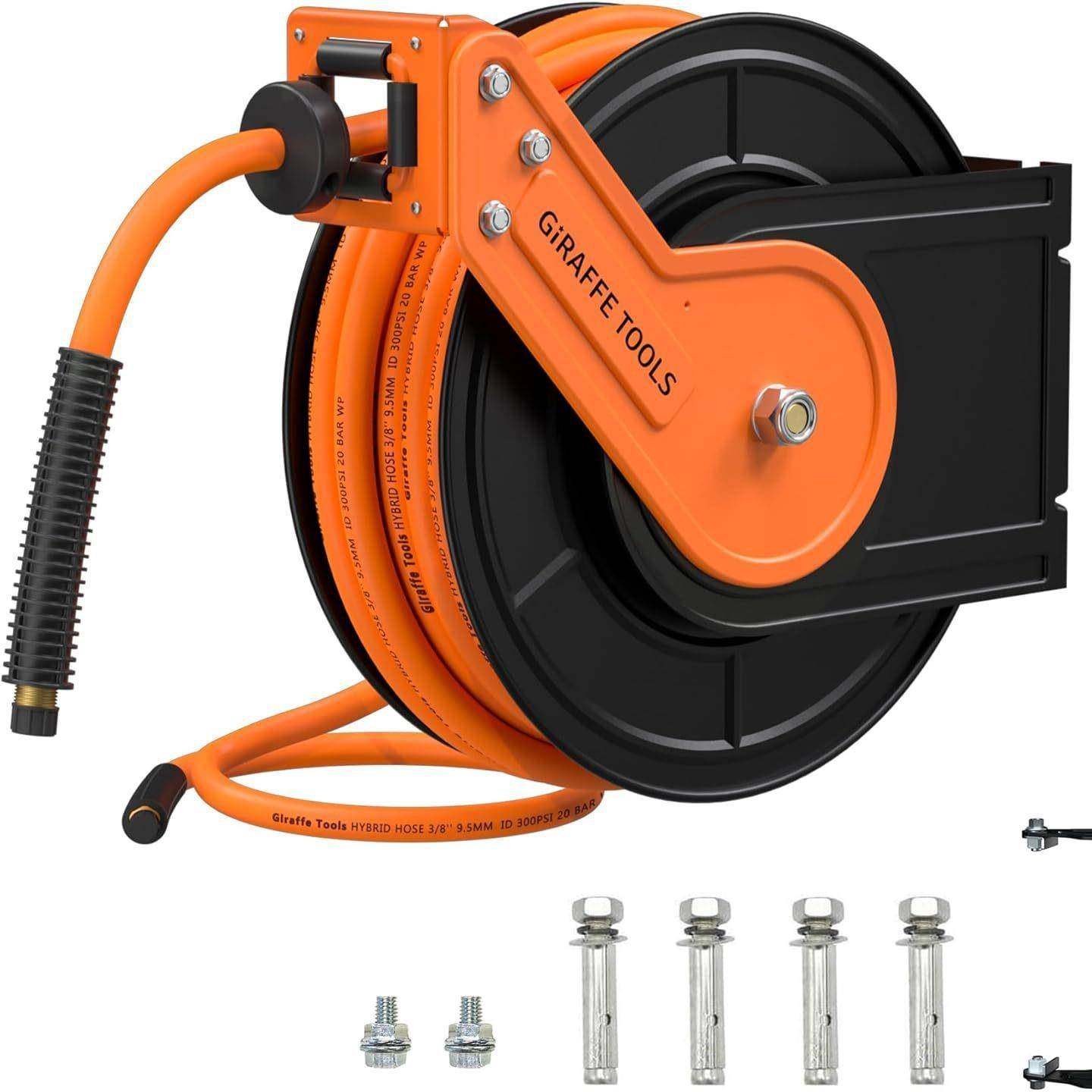 双臂可伸缩空气软管卷轴旋转混合软管空气压缩机软管卷轴带耦合器,节庆用品/礼品,新娘配件,淘宝优惠券,粉丝福利购,淘宝优惠卷