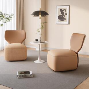 北欧单人沙发椅客厅轻奢高级小户型家用靠背椅布艺懒人阳台休闲椅