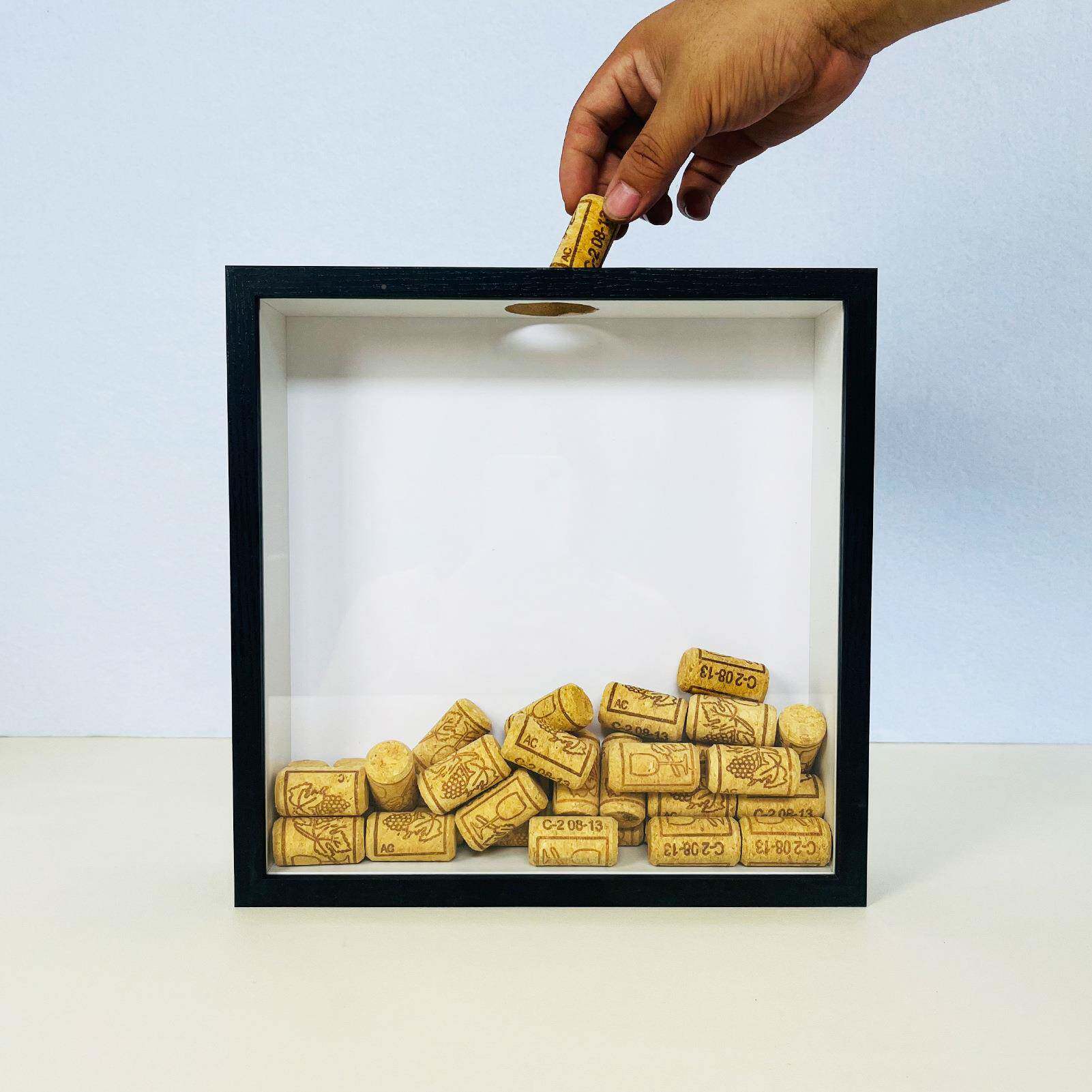 葡萄藏酒软木塞瓶盖收集收10003583酒瓶瓶塞收纳展盒红酒塞纳相框