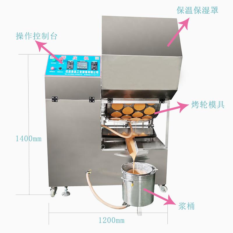 优惠米皮机电磁加热圆形春卷皮机丝娃娃面皮机全自动春卷饼机