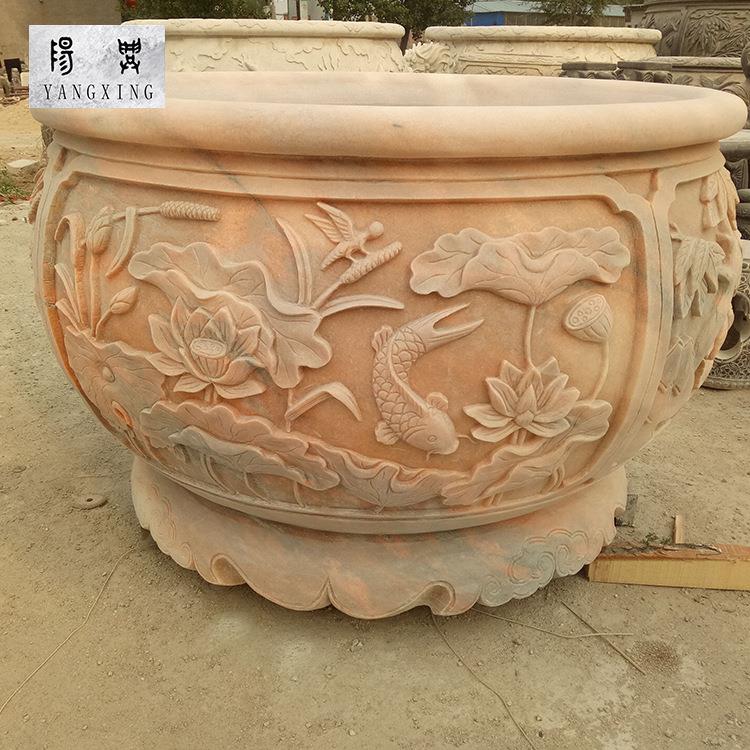 来电加工流水仿古青石阳台养鱼池石头鱼缸庭院摆件厂家供应
