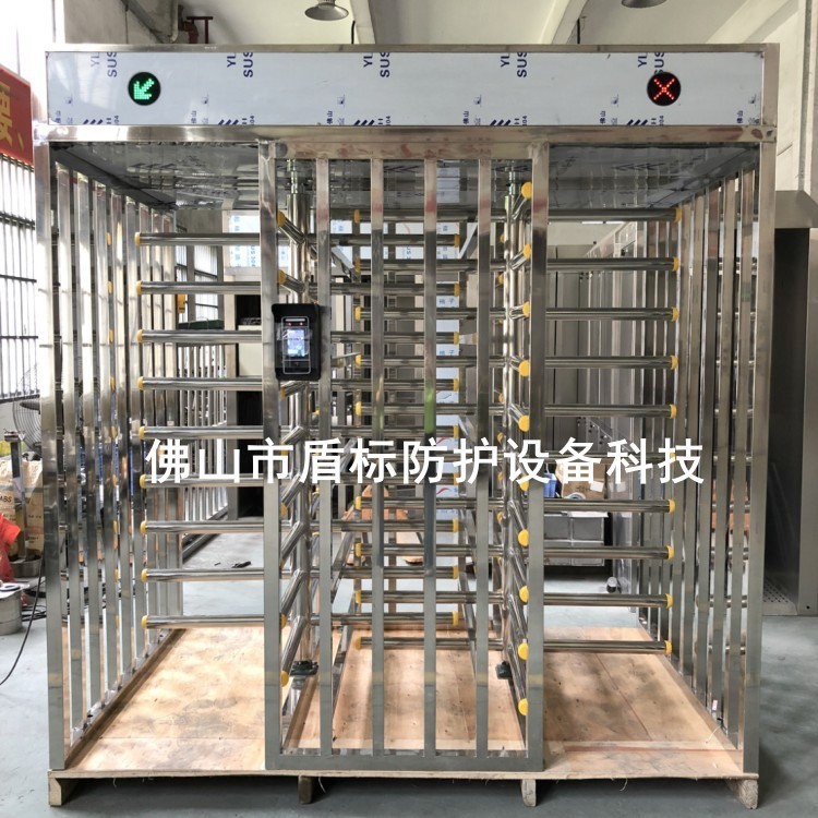 监狱防尾随辊闸门 不锈钢栅栏十字电动门 人员进出口门禁旋转通道