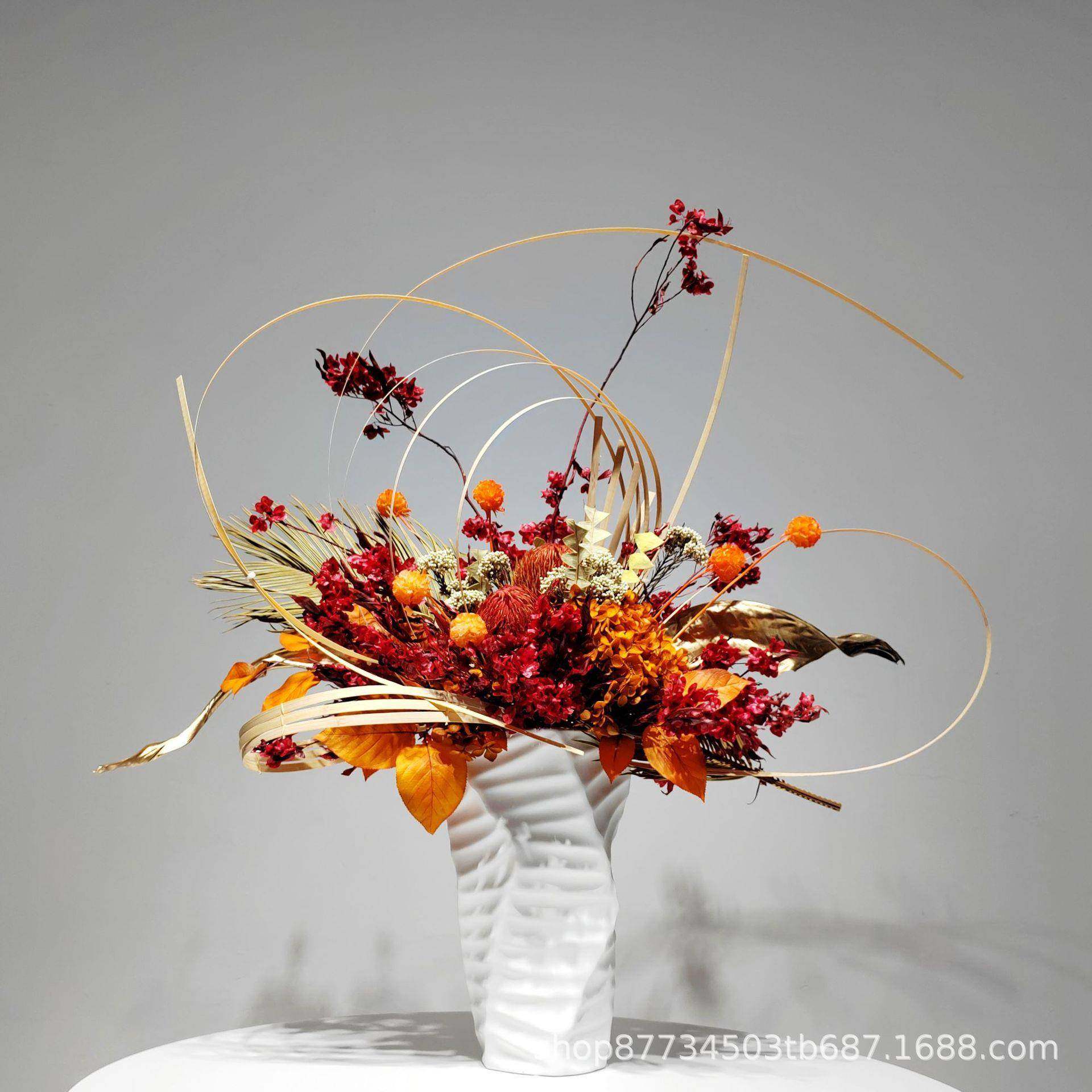 现代轻奢整体仿真花艺摆件酒店别墅大堂桌面装饰花售楼处干花摆放,农用物资,其他肥料,淘宝优惠券,粉丝福利购,淘宝优惠卷