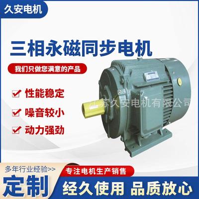 三相永磁同步电机ZXYT200L-6-45KW永磁电机380V1500转75HZ