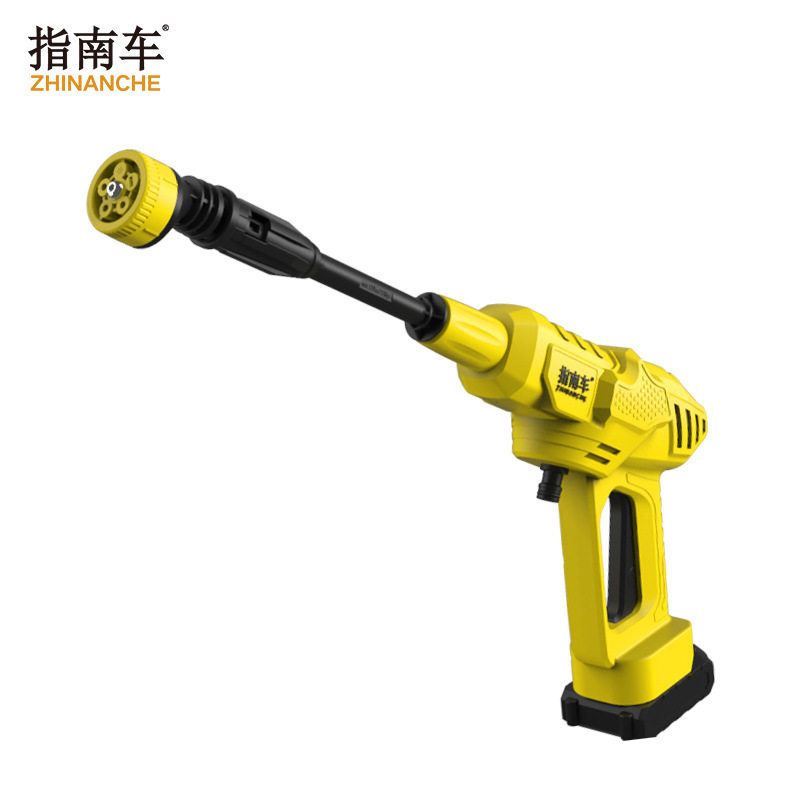 指南车无线洗车机高压水泵家用12v充锂电便携式清洗车神器工具