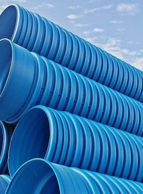 蓝色MUHDPE合金管HDPE-M改性聚乙烯双壁波纹管DN300-DN800