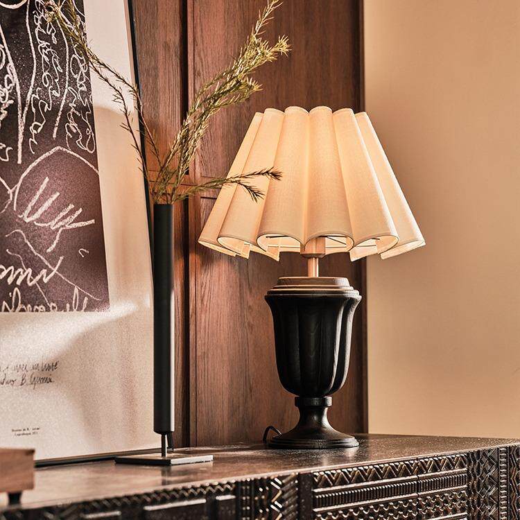 新款法式复古中古台灯卧室床头灯中式美式客厅高级感床头柜氛围灯