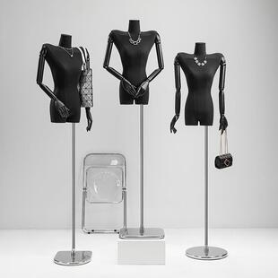 韩版女装模特展示架全身黑色挂件耸肩宽肩翘肩平肩服装店人台道具