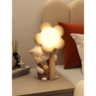 台灯高颜值插电可爱儿童卧室护眼床头灯主卧睡眠小夜灯感通用
