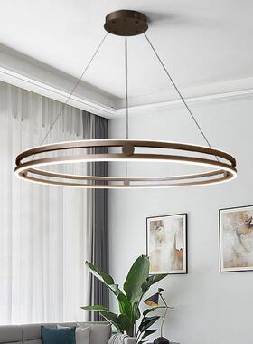 新款北欧简约客厅餐厅LED吊灯后现代创意圆环卧室书房设计师吊灯