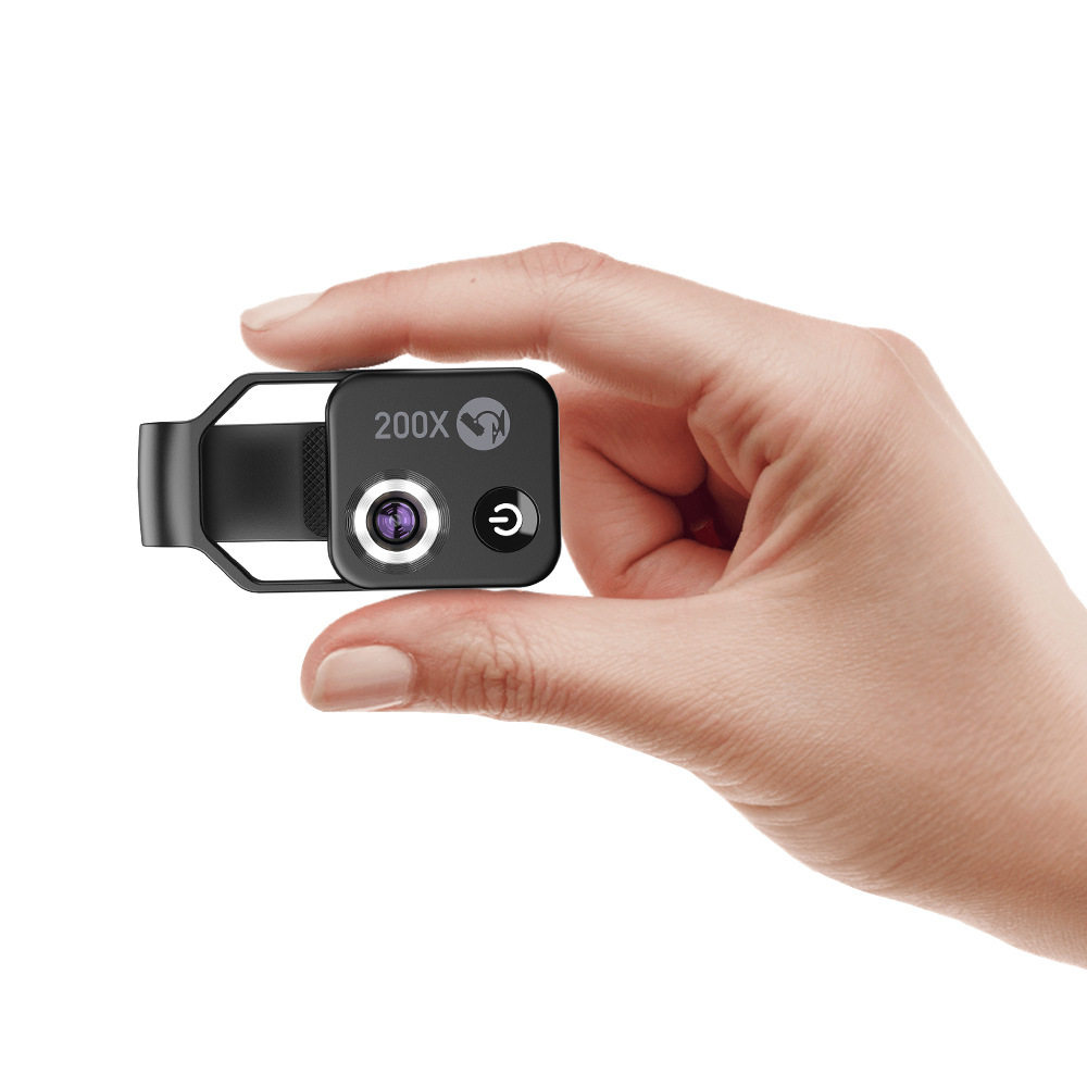 MS002新款200倍高清显微镜 学生物科 学实验便携手机显微镜放大镜