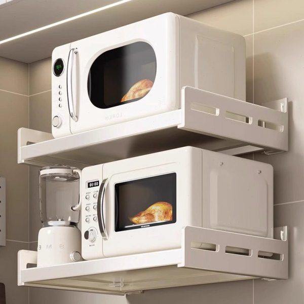 微波炉置物架壁挂式放烤箱厨房多功能墙上支架免打孔电饭煲收纳架,厨房/烹饪用具,微波炉置物架,淘宝优惠券,粉丝福利购,淘宝优惠卷