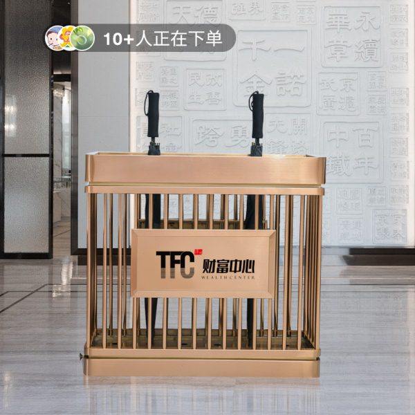 不锈钢雨伞架收纳架商用酒店大堂售楼公司门店雨伞置物架轻奢高档