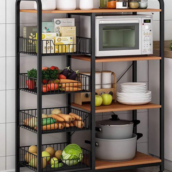 厨房多功能置物架落地多层简易货架蔬菜杂物收纳架子微波炉储物柜,厨房/烹饪用具,微波炉置物架,淘宝优惠券,粉丝福利购,淘宝优惠卷