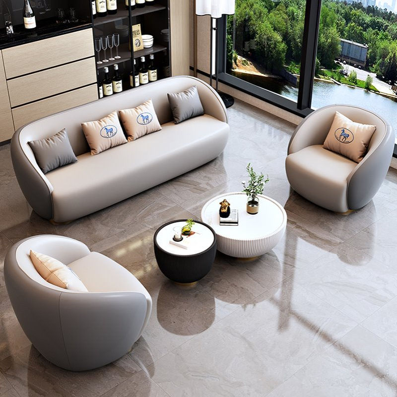 轻奢售楼处洽谈沙发酒店美容院休息小沙发会客接待沙发桌椅组合