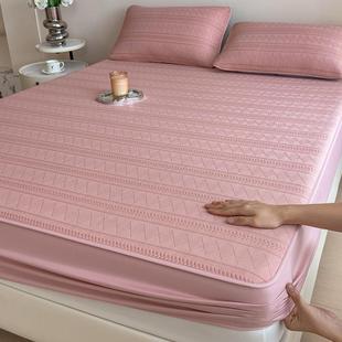 亲肤水洗棉夹棉床笠三件套加厚防滑床罩席梦思隔脏防尘床垫保护套