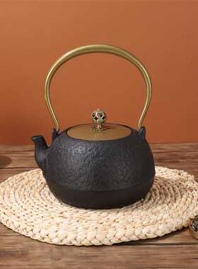 铸铁茶壶小丁壶加热明火户外烧水煮茶壶炭火烧水壶柴火围炉煮茶壶