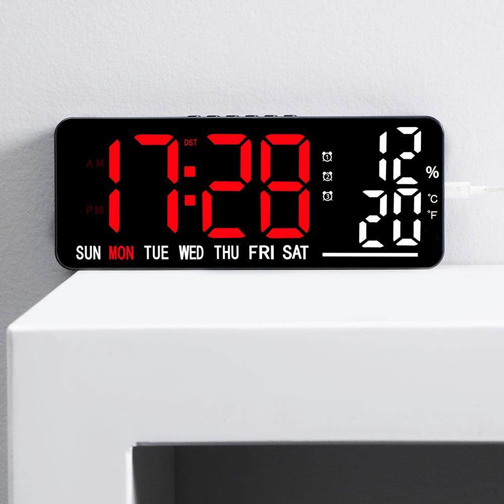 智能大屏LED灯电子钟家居客厅桌面台式数码钟卧室多功能夜光时钟,农用物资,其他肥料,淘宝优惠券,粉丝福利购,淘宝优惠卷