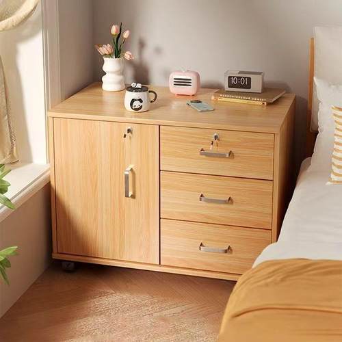 文件柜办公桌边柜侧柜带轮桌下储物柜矮柜小柜子移动收纳柜抽屉柜