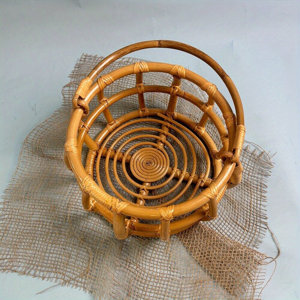 欧美新生儿摄影道具藤制椅子影楼拍摄用品辅助拍摄道具手工制作