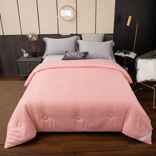 畅销夏被春秋被加厚冬被子母被新款 回字格烫钻磨毛蚕丝被直销