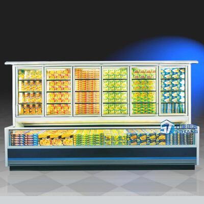 超市子母柜豪华便利店上冷藏下冷冻双温展示柜速冻水饺冷柜12ZT