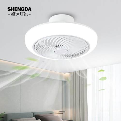 吸顶风扇灯卧室餐厅隐形LED薄吊扇灯简约现代电风扇出口灯具