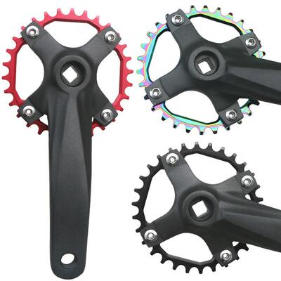 山地车曲柄牙盘公路车104BCD齿盘自行车非一体单车30T盘片152mm