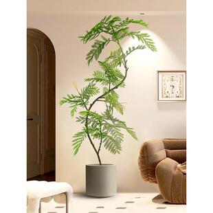 仿真绿植蓝花楹落地盆栽室内大型仿生植物摆件客厅轻奢装饰花假树