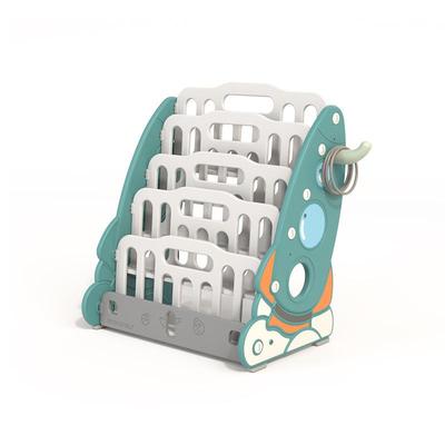 儿童卡通书架整理玩具置物婴幼儿宝宝家用落地小型绘本架加筐