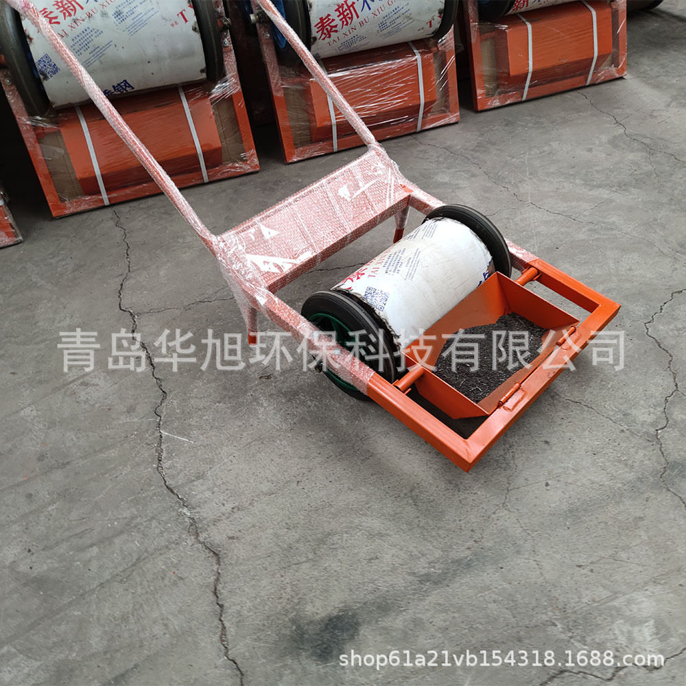 手推式便携式滚筒吸铁粉钢丸磁力小车 车间散落钢丸收集 吸砂小车