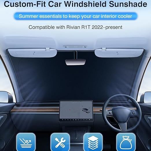 赛斯车品适用于RivianR1T/R1S前挡遮阳板加厚遮光板专用遮阳帘
