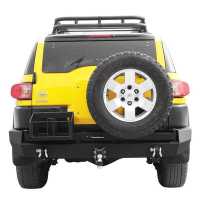 适用丰田FJ酷路泽cruiser竞技后保险杠带后备胎架油桶架防撞后杠