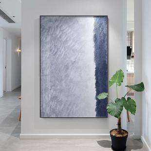 手绘现代简约油画玄关装饰画抽象过道巨幅壁画样板房挂画