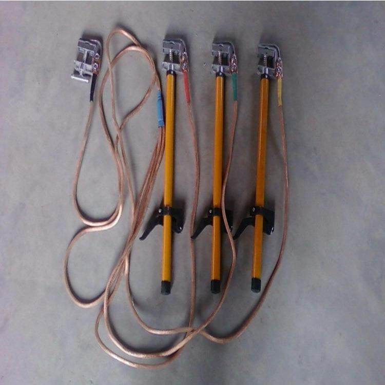 双舌高压短路接地线手握母排接地棒螺旋绝缘接地棒