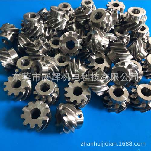 销售钛螺旋齿轮10T*M2*OD32*ID15x14D*L18*L28主传动螺旋齿轮