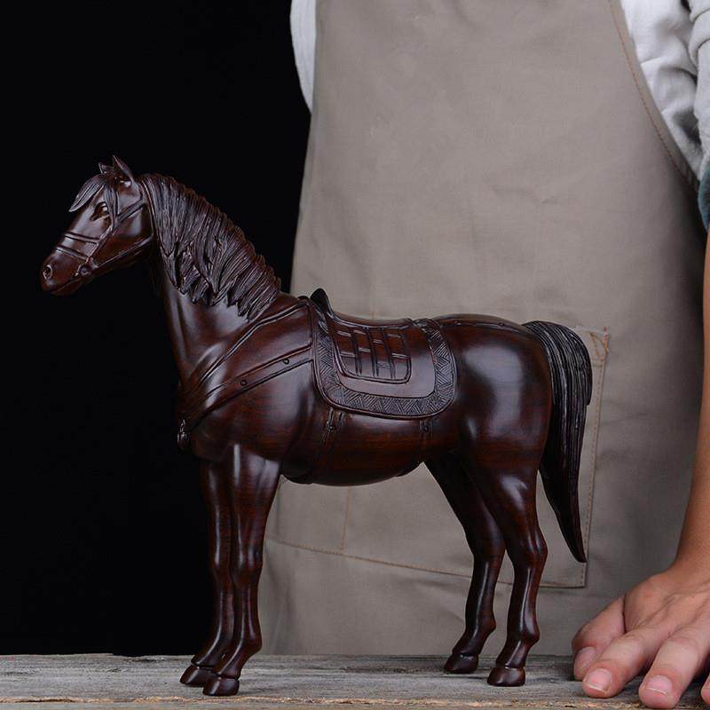 木雕摆件《马到成功》实木马雕刻木马十二生肖客厅装饰品,农用物资,其他肥料,淘宝优惠券,粉丝福利购,淘宝优惠卷