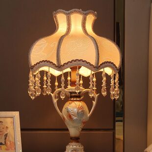 欧式台灯卧室床头灯轻奢创意复古插电式遥控可调光家用房间小夜灯